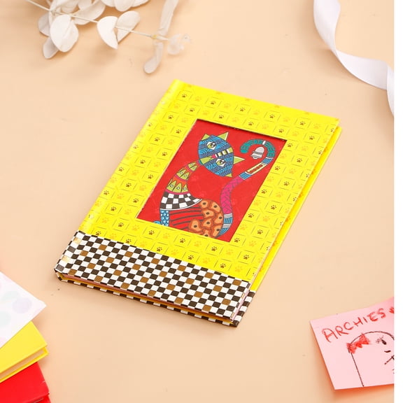Archies Colorful Cat Design Hardbound Writing Notebook