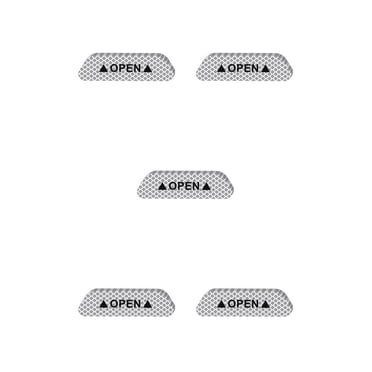 relayinert 4PCS/Set Car Door Stickers Warning Mark Car Door Stickers Reflective Tape Auto Exterior Accessories Open Sign Safety Reflective Strip silver 5Set