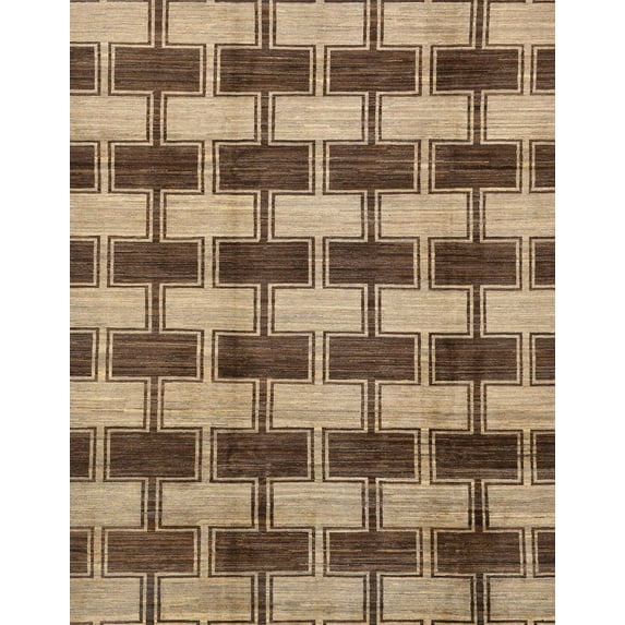 Ahgly Company Machine Washable Indoor Rectangle Abstract Sangria Brown Area Rugs, 8' x 12'