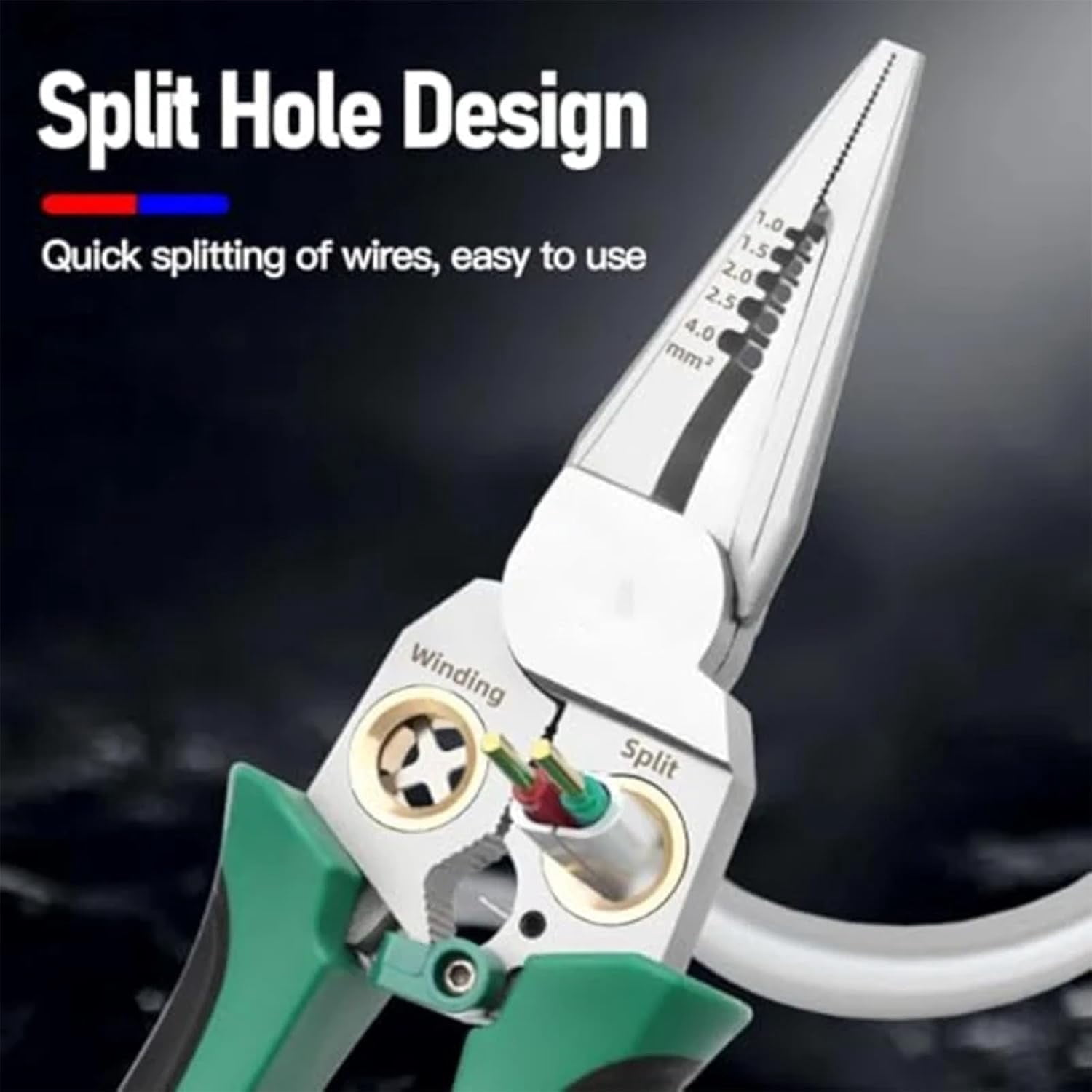 8 in 1 Wire Stripping Pliers, 8 in 1 Wire Stripper With Voltage Tester, Wires Stripper Machine, Electric Wire Stripper with Voltage Tester, Crimper & Cutter for Awg 18-6 Wires (1PCS)