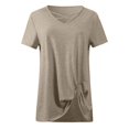 thumbnail image 4 of Birdeem T-Shirt Mode Femme Col en V Manches Courtes Blouse Ample, 4 of 12