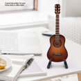 thumbnail image 3 of Modelo de madera de guitarra en miniatura con expositor de instrumentos musicales., 3 of 5