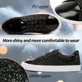 thumbnail image 2 of AOMAIS Women Glitter Sneakers Sparkly Low Top Sequins Sneakers Lace Up Tennis Shoes Comfort Bling Shoes Fashion Shiny Walking Shoes(Black Glitter US9), 2 of 8