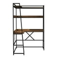 thumbnail image 2 of Furniture of America Narvay Metal Corner Writing Desk with USB in Brown, 2 of 6