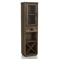 thumbnail image 3 of Furniture of America Scandi Wood Tower Cabinet in Reclaimed Oak, 3 of 12