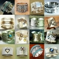 thumbnail image 2 of GKNET Creative Silver Plated Rings for Women Party Delicate Jewelry Band Ring Gifts Size 6-10-05# Bee ring-8, 2 of 9
