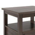 thumbnail image 3 of WyndenHall  Norfolk SOLID WOOD 20 inch Wide Rectangle Transitional End Side Table - 20 inch Wide Warm Walnut Brown Lacquer,Stained, 3 of 5