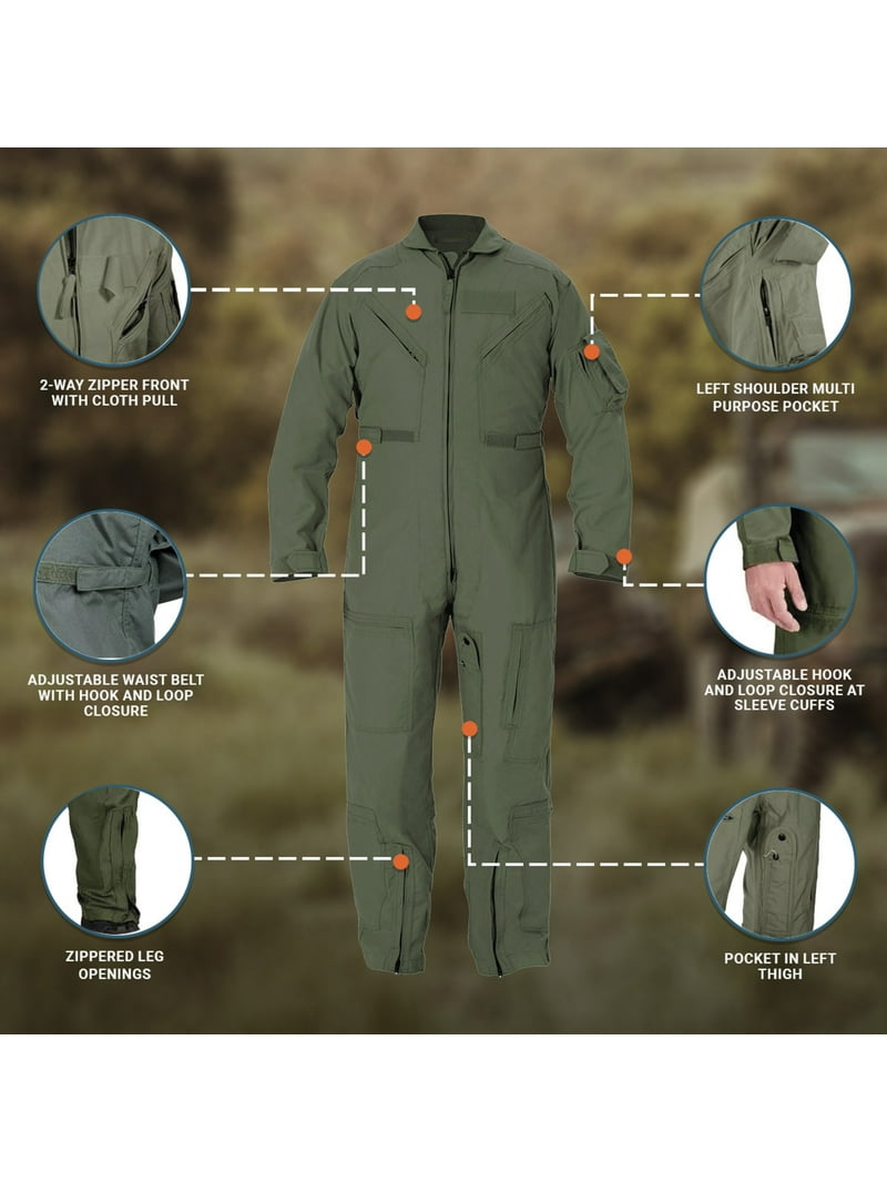 パンツ U.S ARMY COVERALLS FLYERS CWU-27/P NWOT MENS SUMMER FIRE RESISTANT CWU-27P FLYERS COVERALLS 44