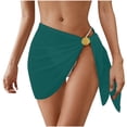 thumbnail image 2 of Taqqpue Swimsuit Coverups for Women Solid Color Sarong Beach Bikini Wrap Sheer Short Skirt Chiffon Scarf for Swimwear, 2 of 6