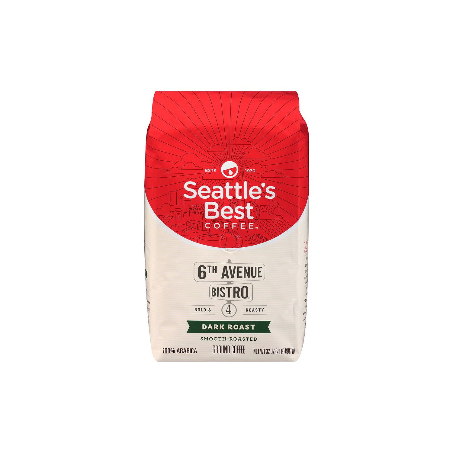Seattle's Best Level 4 Ground Coffee (32 oz.) Pack of 2