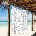 thumbnail image 2 of Oversized Beach Towel Extra Large Absorbent Microfiber Bath Towels Soft Quick Drying Mountains Waves Line Art 74"x37", 2 of 5