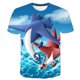 thumbnail image 1 of Camiseta con estampado 3D de Pokémon para niño y niña, ropa informal de Pikachu de dibujos animados, a la moda, de 3 a 14 años, novedad de verano qym unisex, 1 of 2