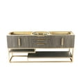 thumbnail image 7 of James Martin Furniture 388-V72S-LTO-RG-DGG 72 in. Columbia Latte Oak & Radiant Gold Single Bathroom Vanity with Glossy Dark Gray Solid Surface Top, 7 of 7