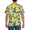 thumbnail image 3 of Vsdgher Lemon Seamless Pattern Oil Painting Effect Print Men's Dry Fit Mesh Athletic Shirts Moisture Wicking Tennis T-Shirt Tops, 3 of 9