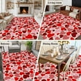 thumbnail image 6 of Valentine's Day Washable Area Rug 5 x 7 ft Red Pink Heart, Soft Non Slip Rugs Stain Repellent Indoor Felt Carpet for Living Dining Room Bedroom Home Office, 6 of 9