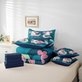 thumbnail image 5 of Feelyou Girly Pink Axolotl Bedding Comforter Set 7pcs, Cartoon Ocean Coral Queen Bedding Sets, Kawaii Sealife Animal Reversible Queen Sheet Sets, Microfiber Bedroom Decor, 5 of 7