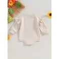 thumbnail image 2 of ZAXARRA Infant Baby Girl Fall Sweatshirt Romper Round Neck Ruffled Long Sleeve Jumpsuit for Halloween, 2 of 7