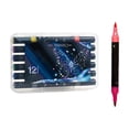 thumbnail image 1 of A Plastic Dual Tip Two Color Glitter Marker Pen With Fine Point For Art Planner Coloring 0.4Oz 6.1X0.47 Inches, 1 of 6