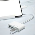 thumbnail image 4 of Lector De Tarjetas USB C, Multipuerto 3 En 1 Tipo Lector De Tarjetas De Memoria C Para Cámara Para Teléfono, 4 of 7