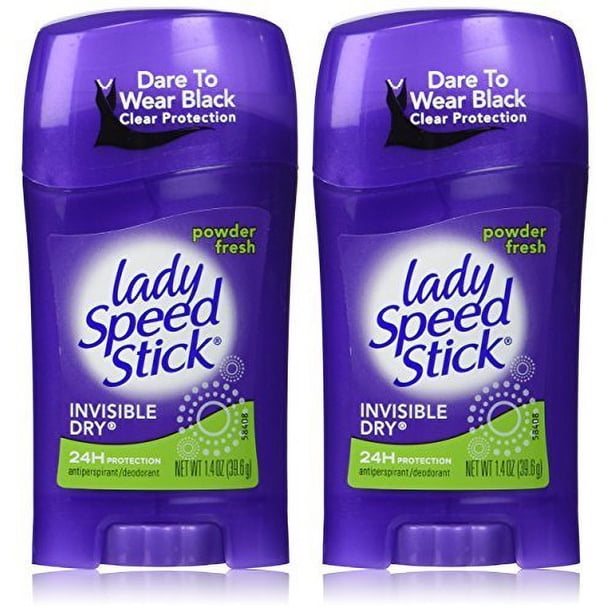 Lady Speed ??Stick Invisible Dry Powder Desodorante antitranspirante fresco Peso neto. 1,4 onzas. (Paquete de 2 unidades) de Lady Speed ??Stick