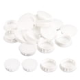 thumbnail image 1 of 1-9/16" Plástico Agujero Tapones, 16uds Empotrado Tipo Panel Redondo Presión Sujetador Ciegos Bloqueo Tapones para Muebles Insertar Extremo Tapas Paneles, Blanco, 1 of 5