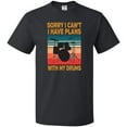 thumbnail image 3 of Inktastic Drummer Funny Retro Plans with My Drums T-Shirt, 3 of 5