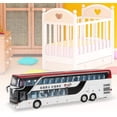 thumbnail image 5 of Mini autobús de dos pisos para niños, modelo de juguete con luz y música (blanco), 5 of 5