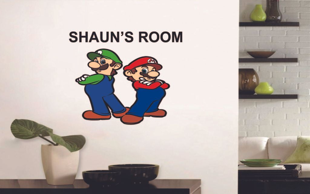 Super Mario and Luigi Standing Super Mario Bros Wall Art