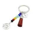 thumbnail image 6 of Naierhg Seven Chakra Yoga Energy Fitness Keyring Keychain Lotus Tassel Pendant Gift, 6 of 8