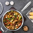 thumbnail image 3 of LOLYKITCH Tri-ply Stainless Steel 6QT Sauté Pan with Lid,12 inch Deep Frying Pan,Jumbo Cooker,Dishwasher and Oven Safe,Detachable Handle., 3 of 9