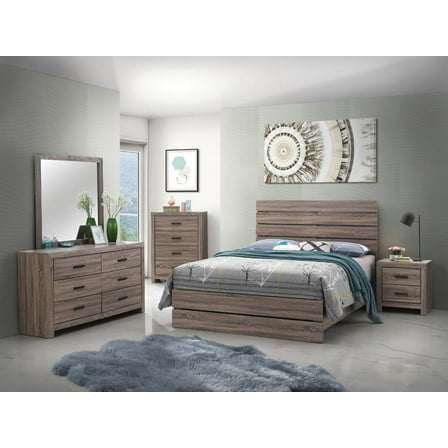 Brantford 4-piece Queen Panel Bedroom Set Barrel Oak