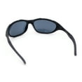 thumbnail image 4 of Mens Rimless Oval Round Sport Wrap Around Plastic Y2K Sunglasses Matte Black - Black, 4 of 4