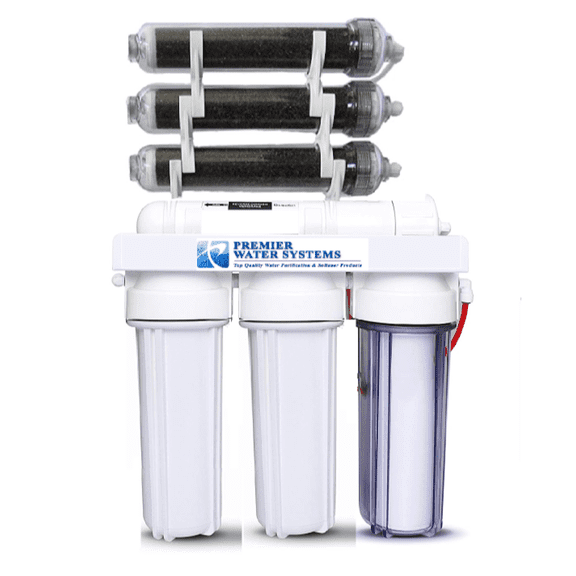 7 Stage RO/DI AQUARIUM REEF REVERSE OSMOSIS Deionization System 100 GPD USA 0ppm