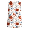 thumbnail image 4 of Lpmadey Women's 4th of July American Flag Tank Top, Butterfly Cross Print Sleeveless Blouse, Loose Pleated Casual Summer Top, 4 of 5
