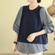 thumbnail image 5 of Blusa informal de manga larga sin capucha para mujer, con cuello redondo, holgada, versátil y de manga larga., 5 of 5