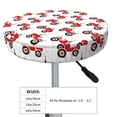 thumbnail image 4 of Round Bar Stool Seat Covers, Red Wheeled Tractors Elastic Round Chair Cover Stool Seat Slipcover Bar Stool Cushions Round Pad for 12-14 inch, 4 of 7