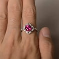 thumbnail image 2 of HeartsAndYou 1.5ct Natural Pink Ruby Engagement Ring 100% 14k SOLID White Gold Floral Women, 2 of 8