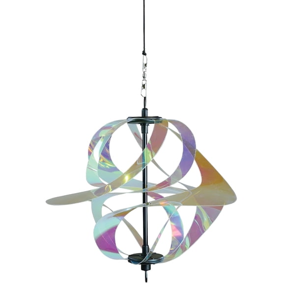 In the Breeze 2483 — Iridescent Vortex Spinner — Mesmerizing and Colorful Hanging Wind Spinner