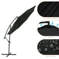 thumbnail image 3 of Sonerlic 10ft Outdoor Patio Hanging Offset Umbrella with Steel Frame for Yard,Poolside and Deck,Black, 3 of 6