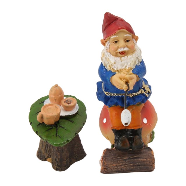 2 Uds Gnomos De Jardín Buena Suerte Impermeable A Prueba De Sol Figuras De Gnomos En Miniatura De Resina Gnomos Adornos De Césped para Patio