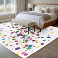 thumbnail image 4 of Colorful Polka Dot Area Rugs 5'x7', Washable Small Throw Rugs for Laundry Room Playroom, Cartoon Cute Abstract Graffiti Indoor Outdoor Rug Non-Slip Low Pile Carpet Runner Reversible Floor Mats, 4 of 8