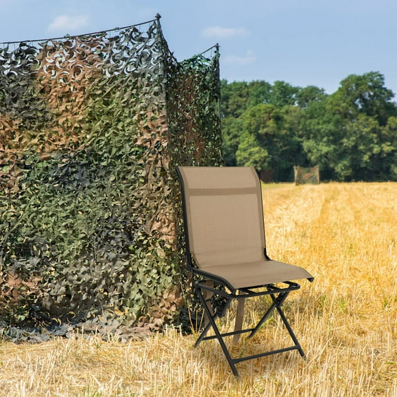 Gymax Folding 360° Silent Swivel Hunting Chair Blind Chair All-weather Outdoor