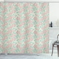 thumbnail image 1 of Rose Shower Curtain, Romantic Floral Art with Tender Spring Roses Blossoming in Garden, Fabric Bathroom Set with Hooks, 69W X 84L Inches Extra Long, Almond Green Blush Champagne, by Ambesonne, 1 of 3