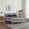 thumbnail image 4 of uhomepro Wood Queen Bed Frame for Kids Adults, Platform Bed Frame with Headboard and Footboard, Modern Queen Size Bed Frame with Wood Slats Support, Bedroom Furniture, No Box Spring Needed, Q17302, 4 of 11