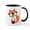 White/Black Inside, variant on CafePress - Hipster Red Fox Mug - 11 oz Ceramic Mug - Novelty Coffee Tea Cup