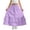 Purple, variant on Girls A-Line Maxi Skirts High Waisted Long Skirt Ruffled Hem Skirts with Pocket