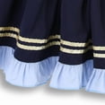 thumbnail image 3 of Shqvo Girls Ruffled Hem School Skirt, Elastic High Waist Skirt with Gold Glitter Strip Decoration, Kids Preppy Layered A‑Line Skirt for Back To School Uniform Daily Wear 3-15 Years, 3 of 6