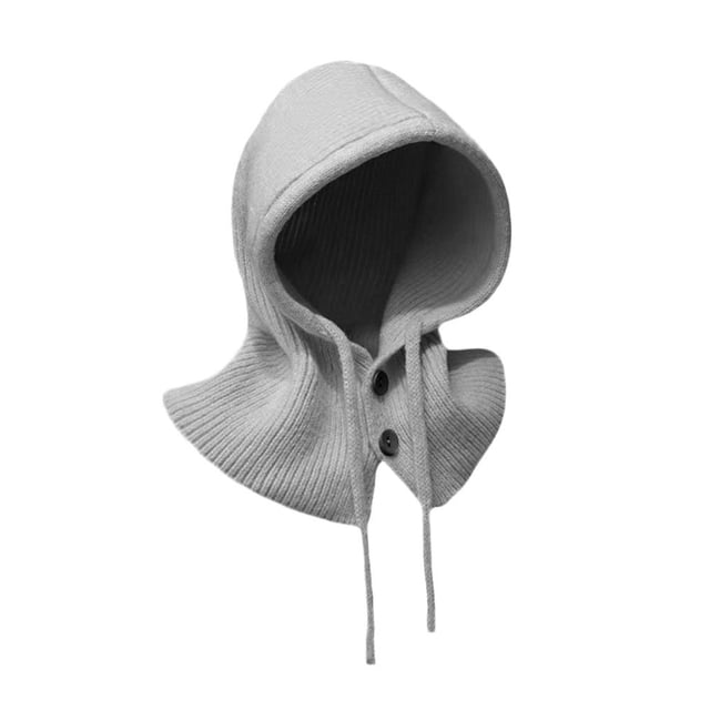 FurNest One-Piece Women Winter Balaclava Hats Windproof Drawstring Hat New T2