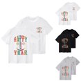 thumbnail image 4 of Meresysid Kids Summer Shirts Happy New Year Printed Short Sleeved Crewneck Tops Clothes 2025 Black 2-3 Years, 4 of 4