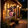 thumbnail image 3 of Brixlen Light purple Solar Wrought Iron Bee Hanging Light, Waterproof LED Garden Ornament Lamp, Solar Powered Hanging Decor for Yard Patio Porch Tree Outdoor Decorations, 3 of 4